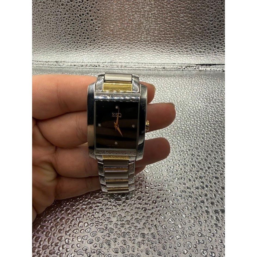 ESQ Venture Diamond Men's Black Dial Two-Tone Quartz Watch